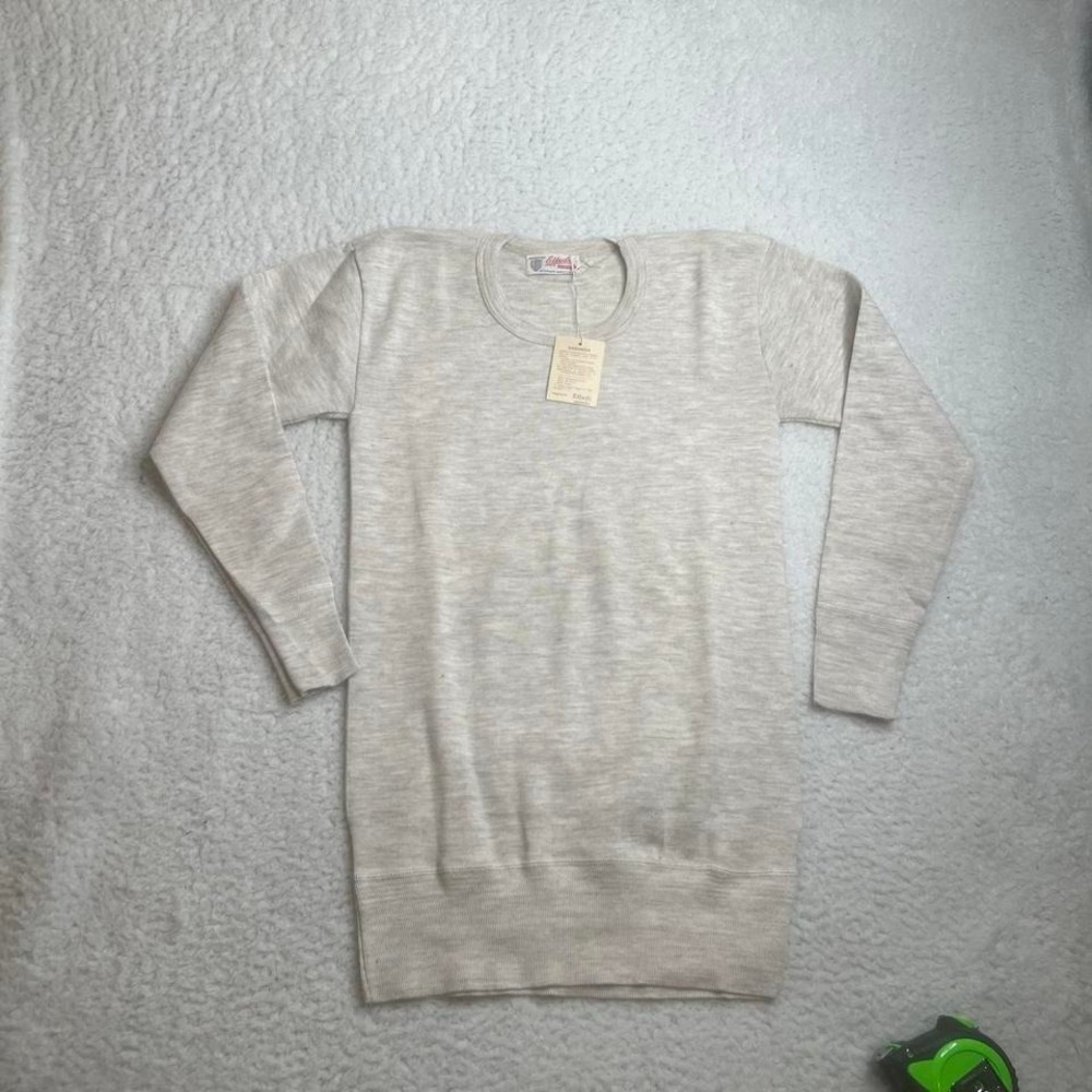 NWT‎ 70s Effedi Mamabu Italian grey Crewneck Longsleeve Shirt 4 Combed